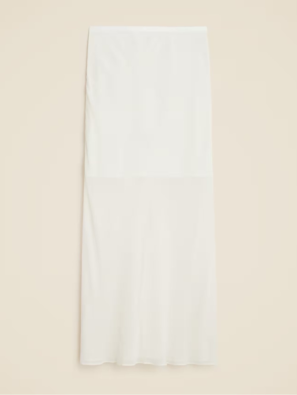 NWT J Crew gwyneth long sheer skirt cream size medium